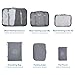 LANGRIA Foldable Packing Cubes Set for Travel Luggage Suitcase Bag Organizers for Underwear Shirts Trousers Shoes Toiletry for Business Trips Backpackers Adults and Children
