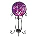Collections Etc Mosaic Solar Gazing Ball with Pedestal Stand Garden Decoration