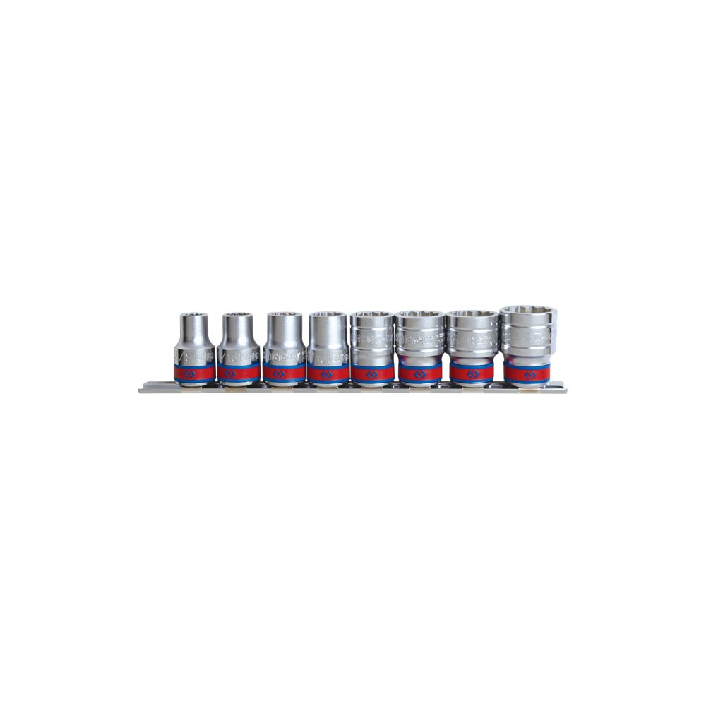 KING TONY 4510SR Socket, 1/2-inch, Set of 8