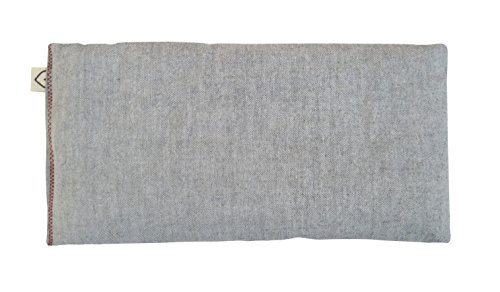 Peacegoods SCENTED Lavender Flax Seed Eye Pillow – 4 x 8.5 – Soft & Soothing Cotton – Naturally Calming Colors – gray charcoal