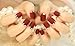 24PCS Matte with Metallic French Acrylic False Fake Full Nail Tip Art Burgundy