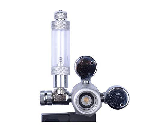 MOD Complete MDC99005 CO2 Regulator Aquarium Mini Stainless Steel Dual Gauge Display Bubble Counter and Check Valve w/Solenoid 110V Fits Standard US Tanks - LP150 PSI - HP2000 PSI Accurate