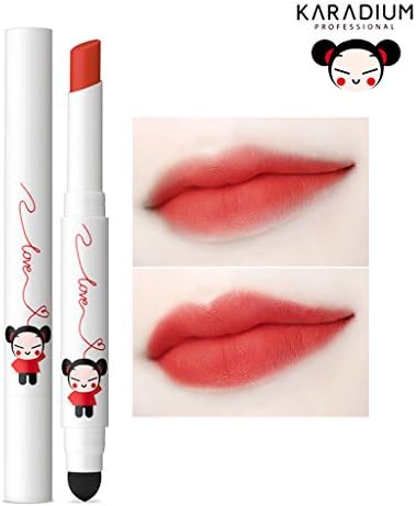 KARADIUM Pucca Love Edition Smudging Velvet Matte Long Lasting Lip Tint Stick 1.4G - 6 Colors (#03 Sunset Red)