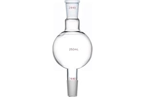 Deschem 250ml 24/40 Chromatography Receive Glass Flask Laboratory Reservoir Biomass Bottle Lab Glassware
