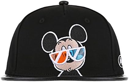 Hatson Micky Mouse Collaboration Snapback Basic CAP Fasion HAT Unisex Free Size (303 BK)