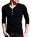 Niceclo Men's Long Sleeve T Shirts Casual Slim Fit Henley Shirt