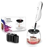 Bestidy Makeup Brush Cleaner Kit Electric Deep Clean Makeup Brushes and Dryer in 360 Rotation with 8 Collars for All Makeup Brushes Cleaning
