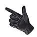 Vbiger Leahter Gloves Mens Outdoor Winter Gloves Warm Cycling Gloves In Black (Black, XL)