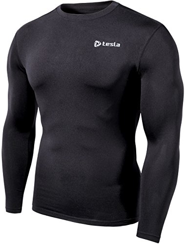 Tesla TM-LTR-BB_Medium Men's Cool Dry Compression Baselayer Long Sleeve Baselayer T Shirt LTR
