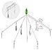 Bassdash Alabama Rigs Castable Umbrella Fishing Rig 0.63oz 7.48in with 5 Arms and 4 Willow Blades for Fishing Bass Bluefish, 3-Pack