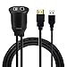 VONOTO 1M 3 Feet HDMI & USB to HDMI & USB AUX Extension Panel Flush Mount Cable with Dash Mounting Bracket for Car Motorcycle Boats