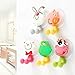 Mansa 5Pcs animal Antibacterial Toothbrush Holders Suction Cup Cover with Suction Cup