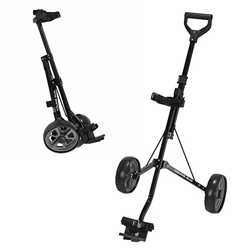 Young Gun Kids Adjustable Golf Cart for Junior Golfers 3-14 Years Old - Black/Grey