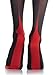 Leg Avenue womens Contrast Top Cuban Heel Backseam Stockings Hosiery, Black/Red, One Size US