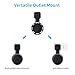 AOTNEX Outlet Wall Mount Hanger Stand for Dot 3rd Generation, Upgraded Space-Saving Solution with Cord Management for Your Smart Home Speakers Without Messy Wires or Screws (Black)