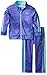 adidas Little Girls' Tricot Zip Jacket and Pant Set, Dark Purple, 6