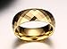 VNOX Men's Rhombic Cut Tungsten Carbide Promise Engagement Wedding Band Ring,Gold Plated,8mm Width,Size 9