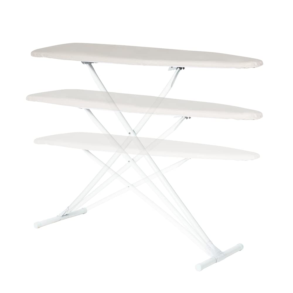 Full Size Ironing Board with Cover & Pad – Made in USA by Seymour Home Products Adjustable Steel T-Legs, 35