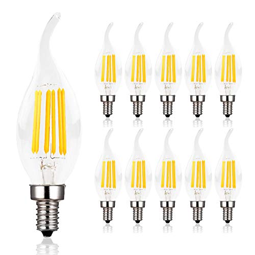 Dimmable Candelabra LED Bulb,60W Equivalent E12 Base LED Candle Bulbs