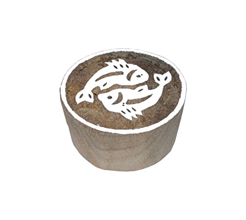 Hashcart Hand-Carved Astrology Horoscope Design Wooden Printing Blocks