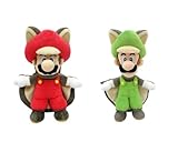 Little Buddy Mario Plush Doll Set of 2 - Flying Squirrel Mario & Squirrel Luigi