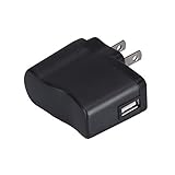 AGPTEK USB Wall Charger 5V 500mA for iPod, Sony, Walkmam, SanDisk MP3 MP4 Player, Fitness Tracker, Fitbit, Black