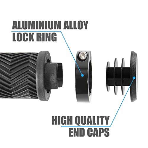 RUIMING Mountain Bike Grips with Non-Slip Grip , Double Lock-On Ring for MTB and BMX Bicycle Handle Bar