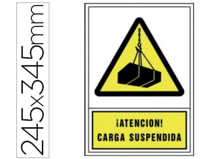Syssa Pictogram Warning Warning Sign Suspended Load in PVC 245 x 345 mm