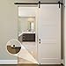 Nordstrand Barn Door Floor Guide Roller - Adjustable Wall Mount Hardware Kit for Sliding Doors - Black Powder Coated Stainless Steel - Bottom Stay Channel Wheel Rollers Flush with Floor