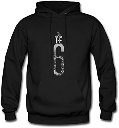 Men Drake Views From The 6 Logo Casual Hooded Sweatshirt Hoodies Shirt Black M