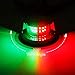 Obcursco Boat Navigation Lights, LED Bow Lights Front Mount, Perfect for Marine, Pontoon, Skiff and Small Boat, DC 12V
