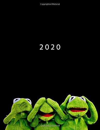 2020: Week To View With Hourly Schedule | Weekly Planner January - December | 8.5 x 11 Dated Agenda | Appointment Calendar | Organizer Book | Kermit The Frog