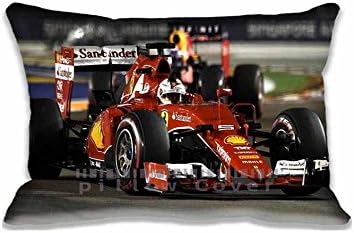 Custom Design SEB5 Pillow Cases Zippered , Standard Queen Size Sports Pillowcase - 20X30inch Formula 1 Cushion Covers Two Size Print