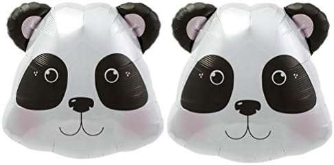 Acewen 2Pcs Panda Head Balloons Party Foil Animal Balloons Toy Balloons for Kids Birthday Wedding Party Theme Party Favors Supplies,45cm/18