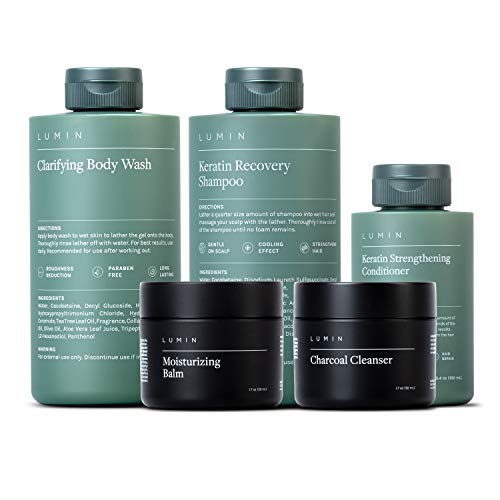 Lumin The Modern Bathroom Collection for Men 5 Piece Kit to Cleanse