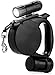 Baby-Run 3 in 1 Retractable Dog Leash With LED Light and Waste Bag Dispenser, Thick & Adjustable 16.4 Foot Leashes