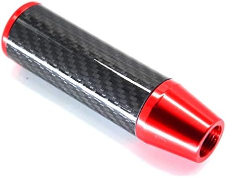 Carbon Fiber Gear Shift Knob Modified Shift Lever Aluminum Alloy Shift Knob (color : Red)
