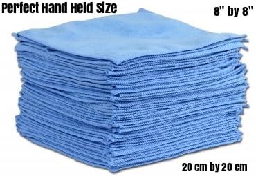 Makeup Remover Cloths, 8" by 8" (Perfect Hand Held Size) Reusable Facial Cleansing Towel, Super Soft, Super Absorbent, Remove Makeup with Water, Chemical Free Cosmetics, 10 Microfiber Face Cloths