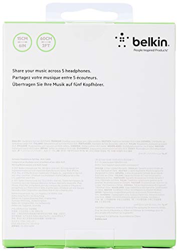 Belkin Rockstar 5-Jack Multi Headphone Audio Splitter (Black) - Headphone Splitter Designed To Connect Up To 5 Devices For Classrooms, Audio Mixing & Shared Experiences - For Iphone, Ipad & More