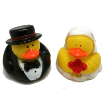 Amazon Com Set Of 12 Wedding Rubber Duckies Ducks Bride Groom