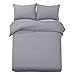 Word of Dream Brushed Microfiber Duvet Cover Set - Lightweight and Soft - King, Gray