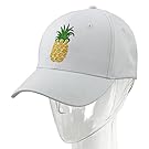 melitop005 Pineapple Dad Hat Baseball Cap Sun Cap Cotten Quick-Drying Snapback Adjustable Outdoor Sports Cap (White)