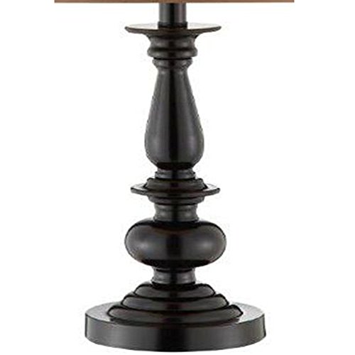 Catalina Lighting Catalina Jefferson Set 18842-002 2-Pack 22-Inch Oil Rubbed Bronze Metal Trophy Table Lamps with Coffee Silken Shades, Without Bulb, Brown Discontinued