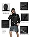 DEMOZU Men's Lightweight Running Cycling Rain Jacket Packable Hooded Windbreaker Jacket