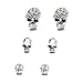 EVBEA Cute Skull Studs Womens Gothic Cool Statement Skeleton Jewelry Candy Skull Earrings