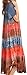 Sakkas 17506 - Sula Long Laced Cotton Tie-Dye Wide Neck Embroidered Boho Sundress Cover Up - Grey/Coral - OS