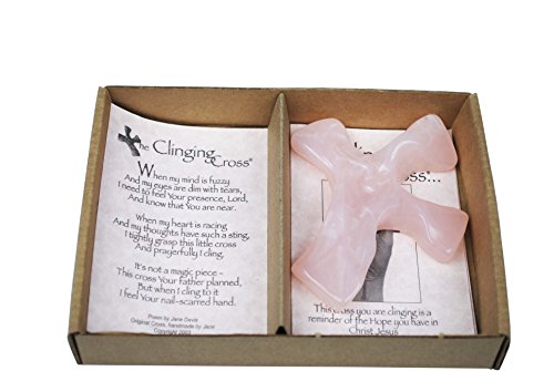 Clinging Cross - Cross Contours To the Human Hand - Made In USA (Rose)