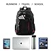 Laptop Backpack, Travel Waterproof Computer Bag for Women Men, Anti-theft High School College Bookbag, Business Fashion Backpacks with USB Charging Port Fits 15.6inch Laptop&Notebook, Black