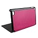2015 New Fire 7'' Case - Premium Leather Folio Stand Case Cover for Amazon New Fire 7'' Tablet 2015 Version Tablet Only (Rose Red)