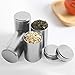 Tea Tins Canister set with Airtight Lids Home Kitchen Canisters for Tea Coffee Sugar Storage Loose Leaf Tea Tin Containers storage(Silver Tea Canisters- 4PC)